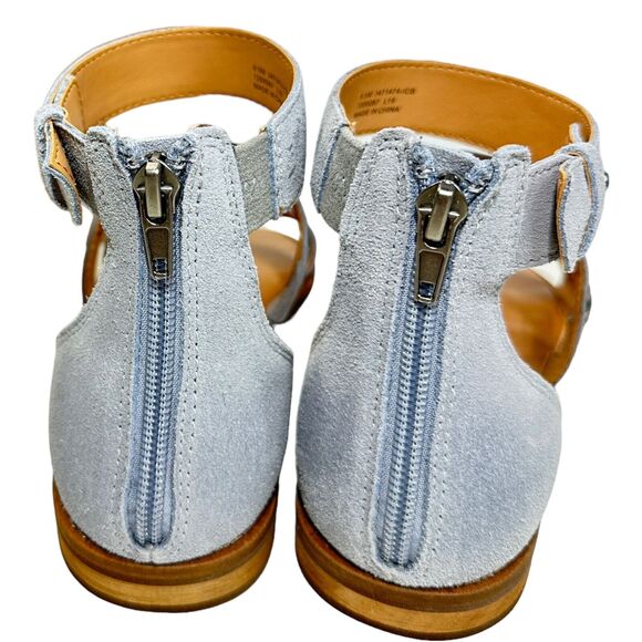 Frye & Co Port to Band Sandal Leather Sandal Ice Blue Women 7.5M NWB Ankle Strap - Picture 5 of 9